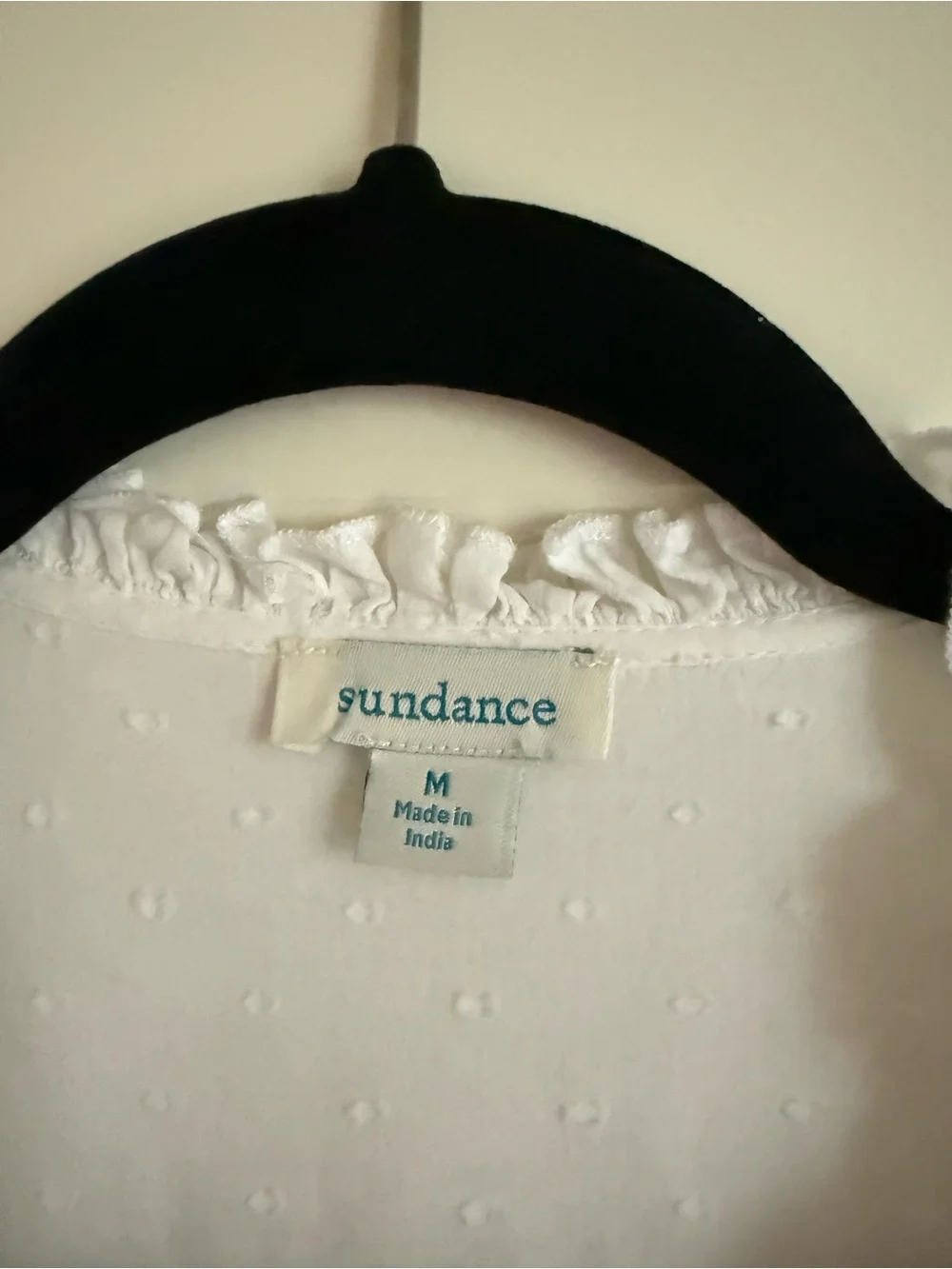 Sundance White Eyelet Lace Button-Front Blouse - Picture 2 of 2